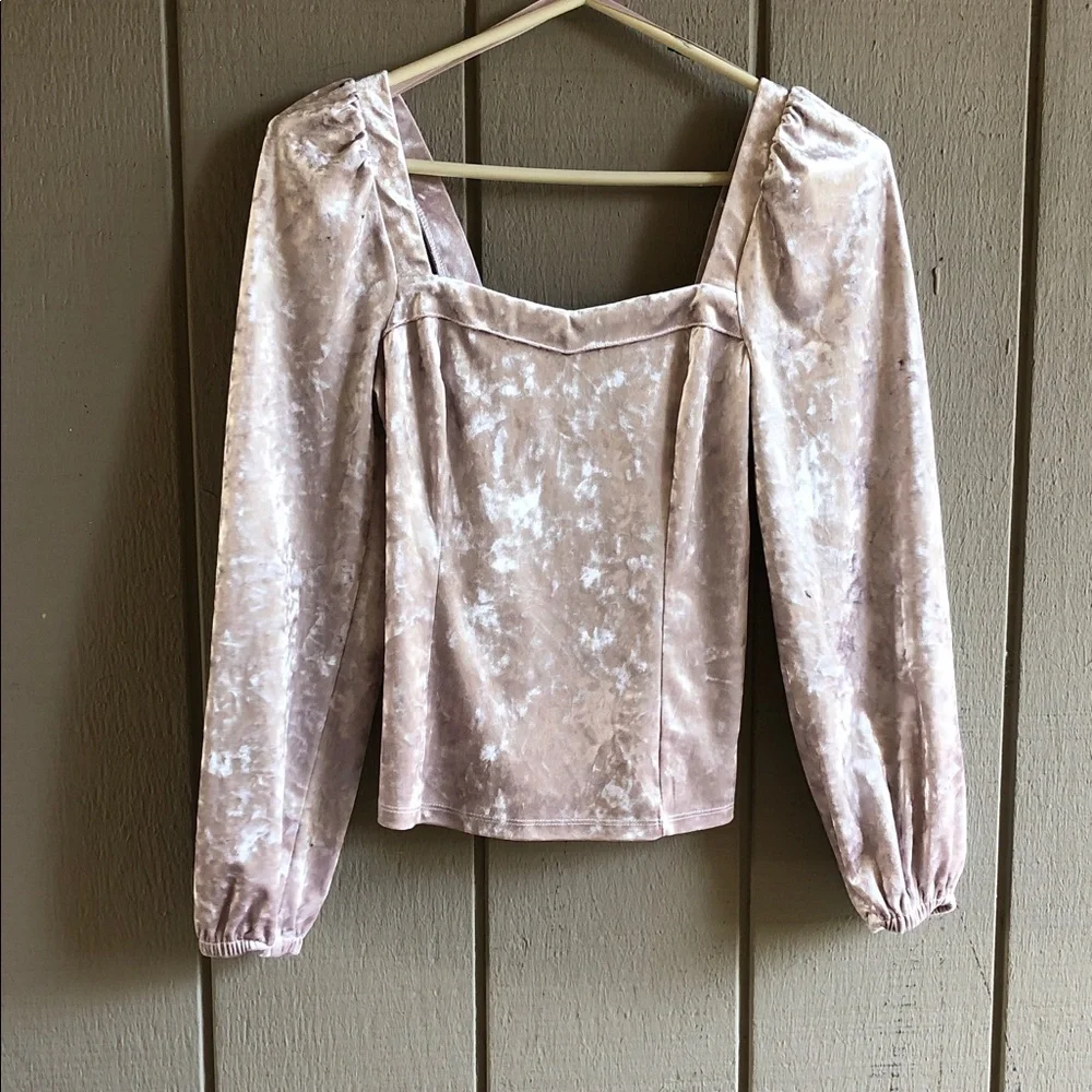 Anthropologie Cream Puff Sleeve Top